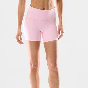 Aritzia Light Pink High-Rise Bike Shorts